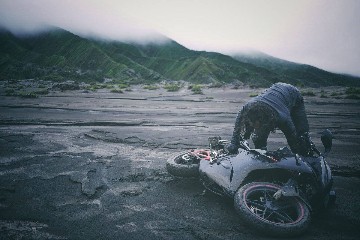Riding at Mount Bromo